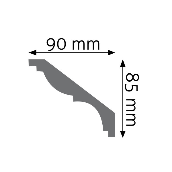 Cornisa Lisa LGG-08 – Poliuretano
