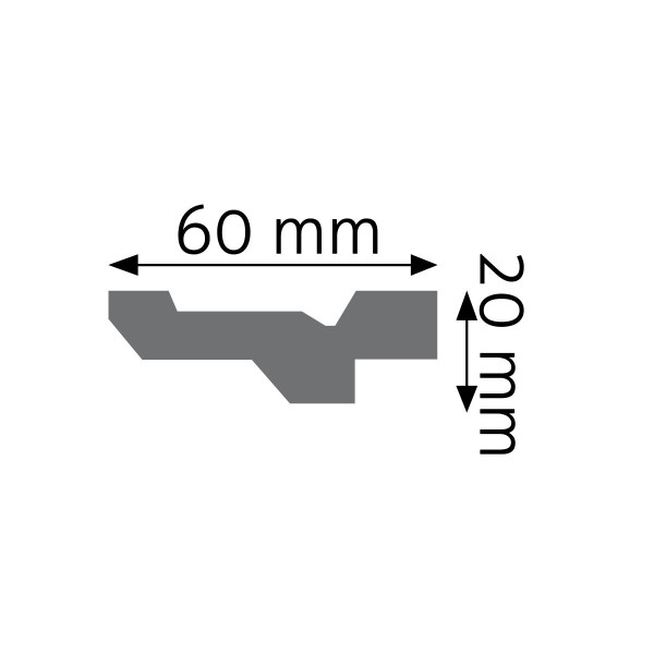 Cornisa Lisa LGG-23 – Poliuretano
