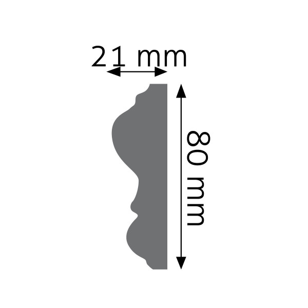 Moldura Lisa Flexible LNG-12F – Poliuretano