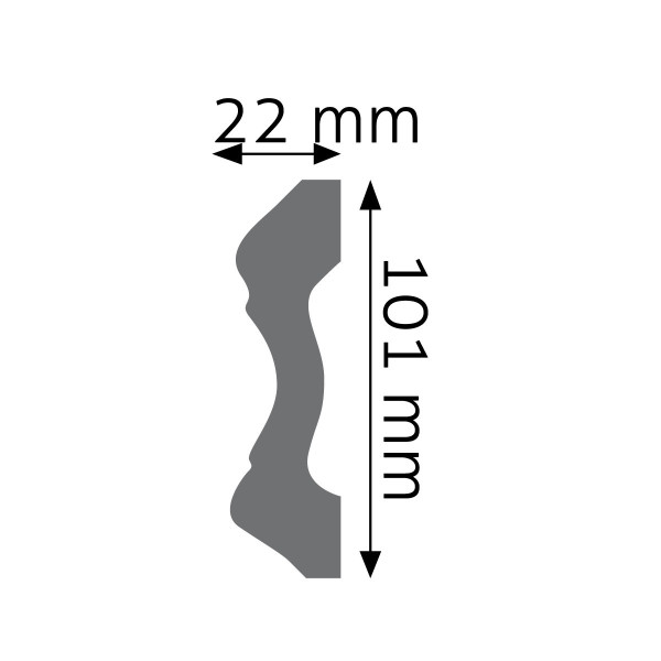 Moldura Lisa Flexible LNG-14F – Poliuretano