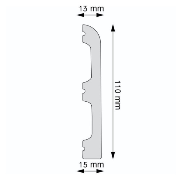 Rodapié LPC-10 – HDPS (Polímero de alta densidad)