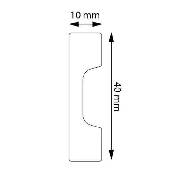 Rodapié LPC-36 – HDPS (Polímero de alta densidad)
