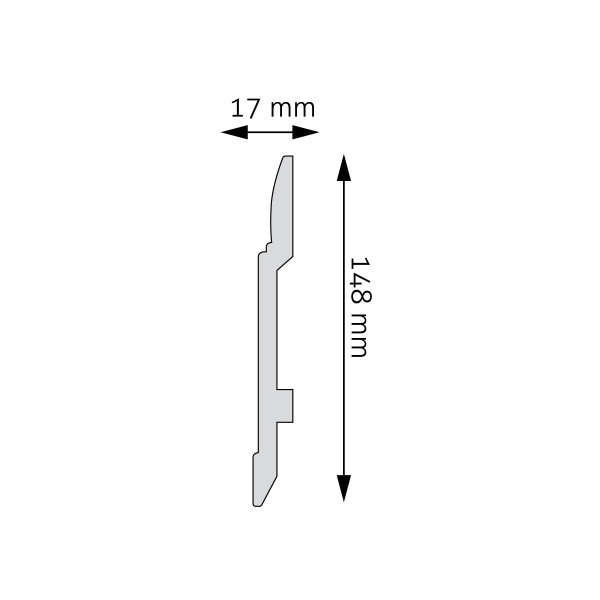 Rodapié LPC-25 – HDPS (Polímero de alta densidad)